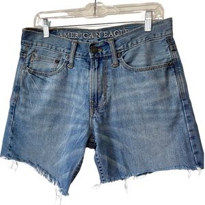 American Eagle AE Raw Hem High Rise Denim Jean Shorts